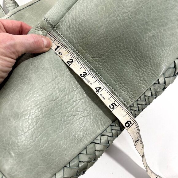 Willow Green Distressed Leather Shoulder Bag - Picture 13 of 13
